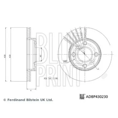 Disco de freno BLUEPRINT ADBP430230 Auténtico